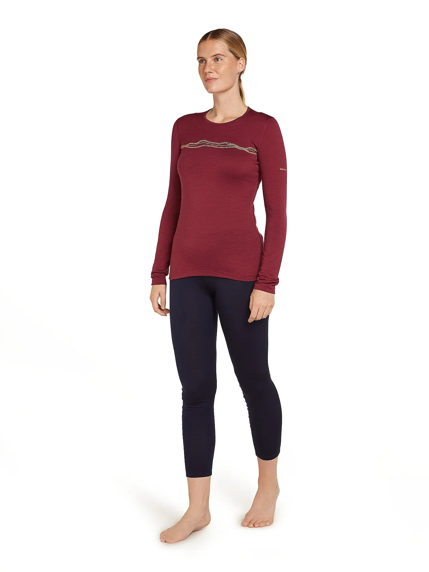 ICEBREAKER | Damen Funktionsshirt Mountain Pulse 200 | dunkelrot